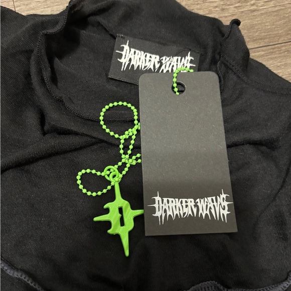 NWT Dolls Kill / Darker Wavs Warp Seamed Asymmetrical Midi Dress - Picture 8 of 8